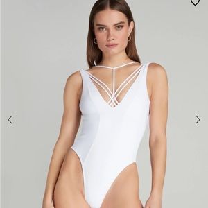 AGENT PROVOCATEUR white swim suit one piece bikini